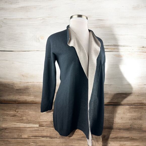 MM LaFleur O'Keeffe Sweater Cardigan Wool Silk Cashmere Duster XL *MISSING BELT* - Picture 16 of 16